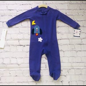 Boys size 6-9 month organic cotton custom footie